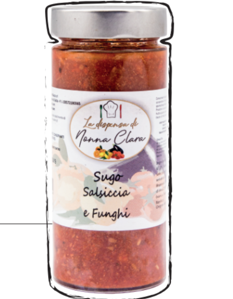 Ragù salsiccia e funghi (1 vasetto da 300g)
