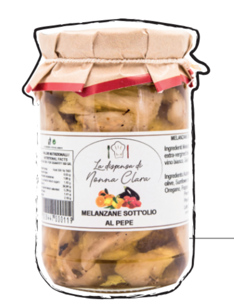 Melanzane sott'olio al pepe (1 vasetto da 280g)